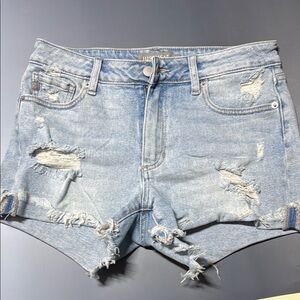 Just USA Women's Distressed Blue Denim Shorts Size M